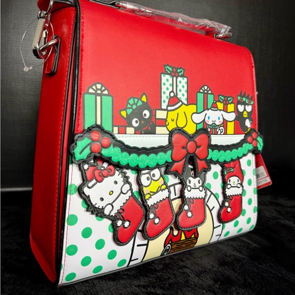 Loungefly Sanrio Hello Kitty & Friends‎ Holiday Stocking Crossbody Bag - Picture 2 of 10